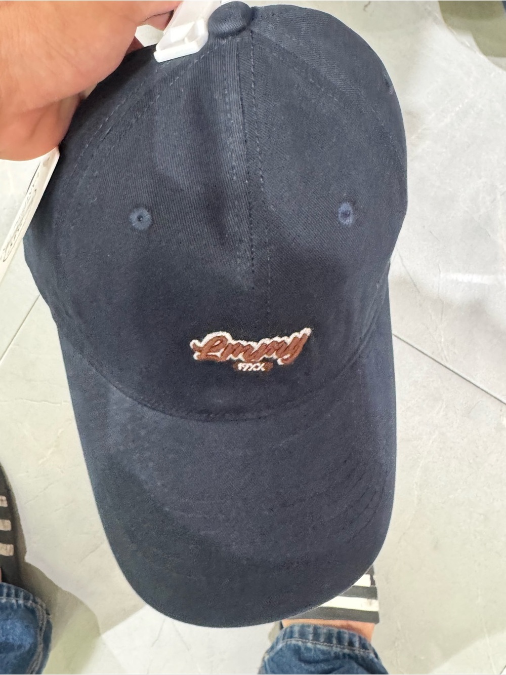 Navy Embroidered Baseball Cap